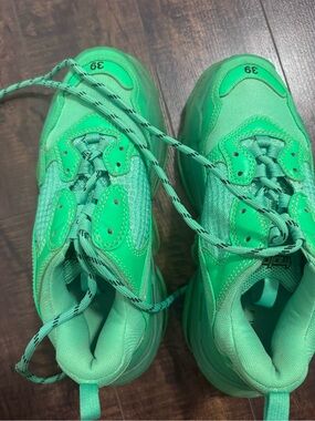 Balenciaga Triple S Clear Neon Green Sneakers